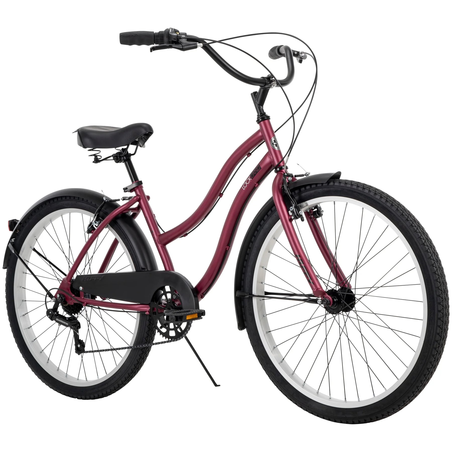 26" Huffy Lockland Cruiser Bike, 7 - Speeds, Padded Saddle, Pink, Ages 12+