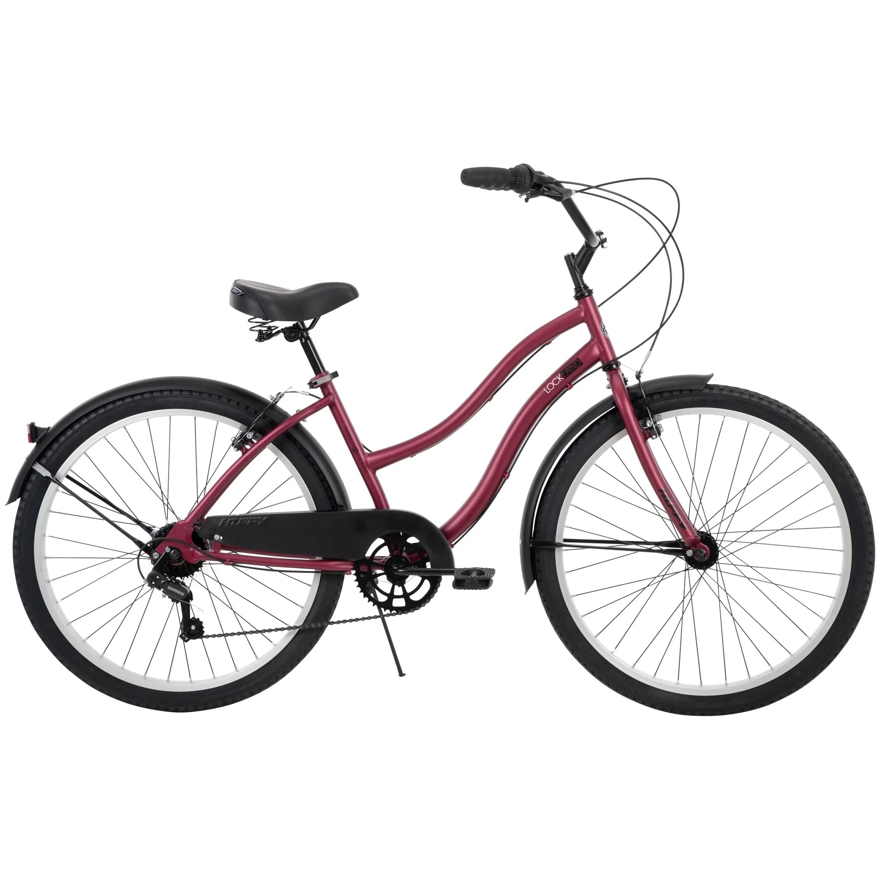 26" Huffy Lockland Cruiser Bike, 7 - Speeds, Padded Saddle, Pink, Ages 12+